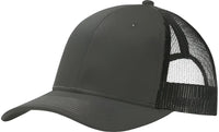 Port Authority C112 Snapback Trucker Cap - Gray Steel - Dark Gray / One Size Fits Most