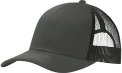 Port Authority C112 Snapback Trucker Cap - Gray Steel - Dark Gray / One Size Fits Most