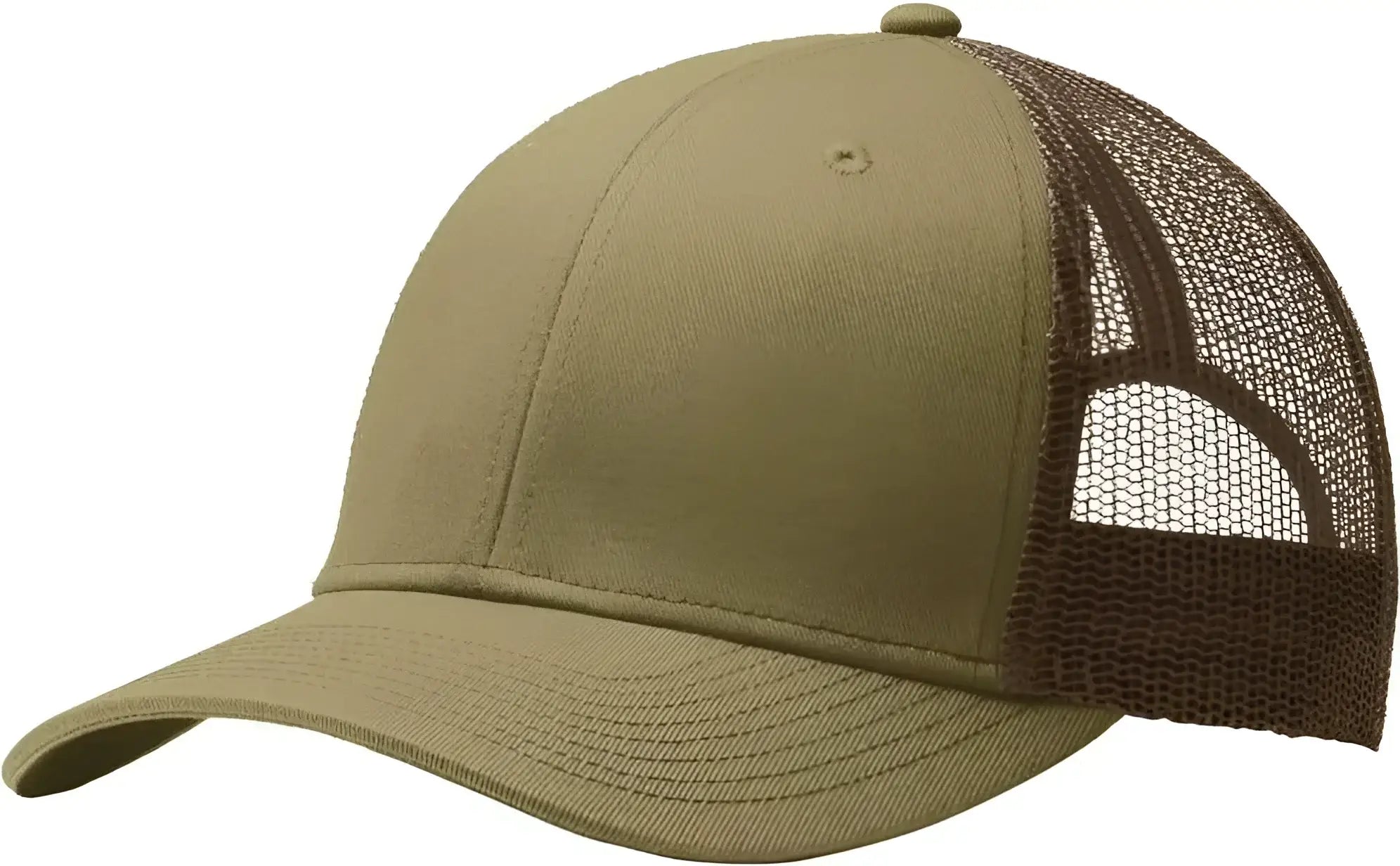 Port Authority C112 Snapback Trucker Cap - True Khaki Coffee - Khaki Coffee / One Size Fits Most