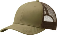Port Authority C112 Snapback Trucker Cap - True Khaki Coffee - Khaki Coffee / One Size Fits Most