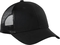 Port Authority C112LP Low-Profile Snapback Trucker Cap - Black - Black / OSFM