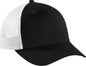 Port Authority C112LP Low-Profile Snapback Trucker Cap - Black White - Black White / OSFM