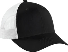 Port Authority C112LP Low-Profile Snapback Trucker Cap - Black White - Black White / OSFM