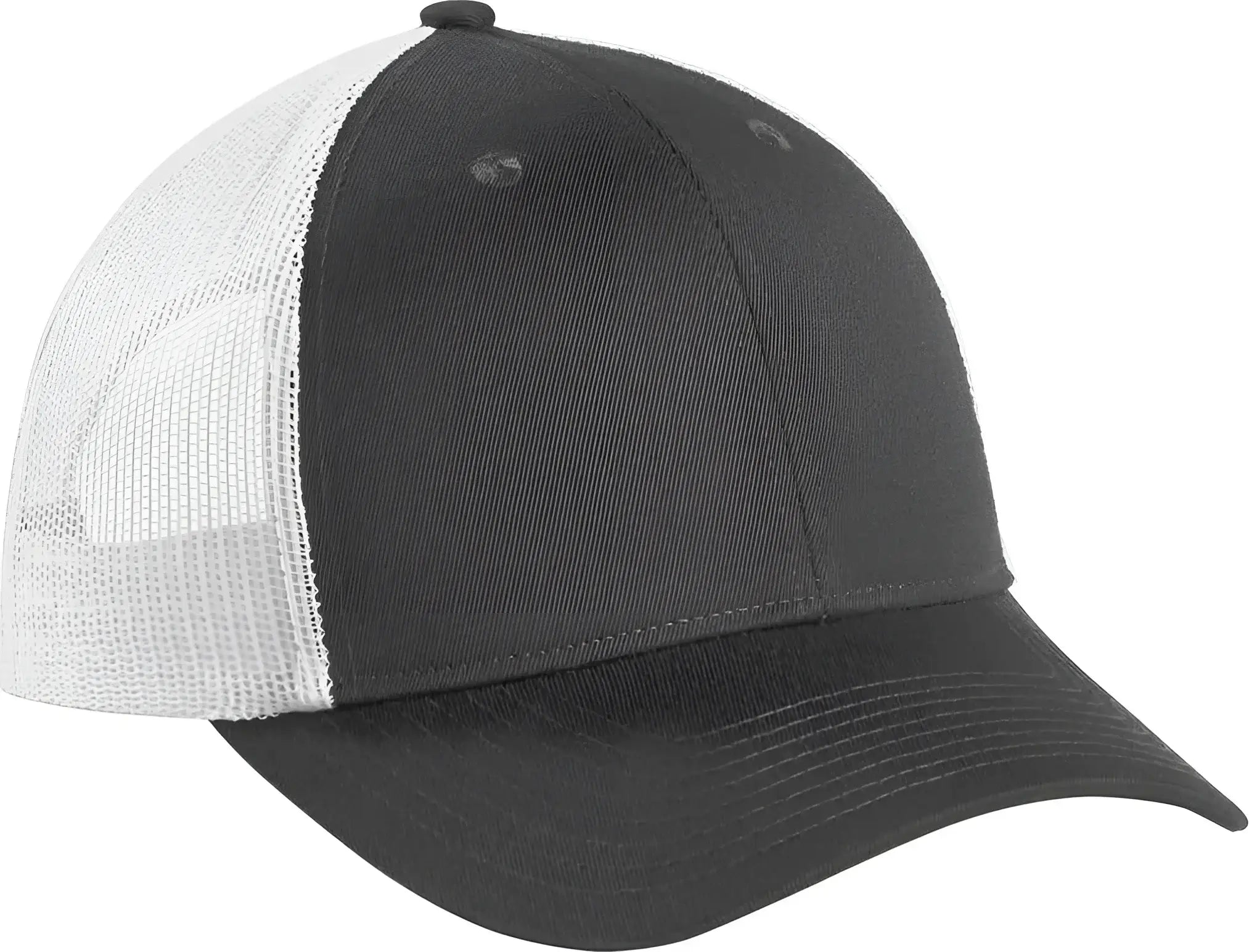 Port Authority C112LP Low-Profile Snapback Trucker Cap - Gray Steel White - Dark Gray White / OSFM