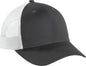 Port Authority C112LP Low-Profile Snapback Trucker Cap - Gray Steel White - Dark Gray White / OSFM