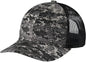 Port Authority C114 Digi Camo Snapback Trucker Cap - Black Digi Black - Black / One Size Fits Most