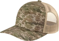 Port Authority C114 Digi Camo Snapback Trucker Cap - Olive Drab Green Digi Coyote Brown - Muti-Color / One Size Fits