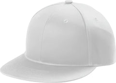 Port Authority C116 Snapback Flat Bill Cap - White - White / Adult OSFM