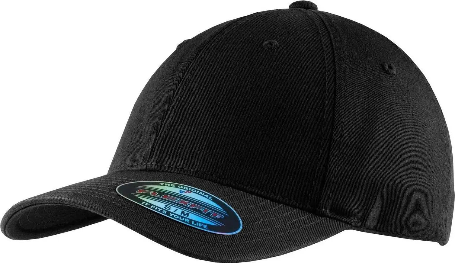 Port Authority C809 Flexfit Garment-Washed Cap - Black - Black / 7’’ - 7 3/8’’