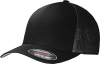 Port Authority C812 Flexfit Mesh Back Cap - Black Black - Black / 7’’ - 7 3/8’’