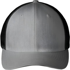 Port Authority C812 Flexfit Mesh Back Cap - Heather Gray Black - Gray Black / Adult S/M