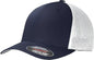 Port Authority C812 Flexfit Mesh Back Cap - True Navy White - Navy White / 7’’ - 7 3/8’’