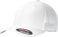 Port Authority C812 Flexfit Mesh Back Cap - White White - White / 7’’ - 7 3/8’’