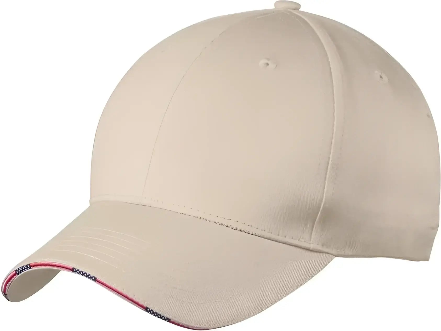 Port Authority C829 Americana Flag Sandwich Cap - Oyster - Ivory / 7’’ - 7 3/8’’