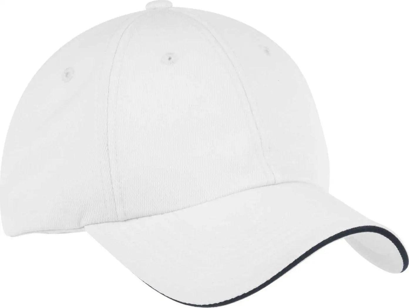 Port Authority C838 Dry Zone Cap - White Classic Navy - White Navy / One Size Fits Most