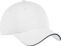 Port Authority C838 Dry Zone Cap White Classic Navy White Navy / One Size Fits Most