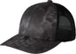 Port Authority C892 Performance Camouflage Mesh Back Snapback Cap Kryptek Typhoon Black Kryptek Typhoon Black