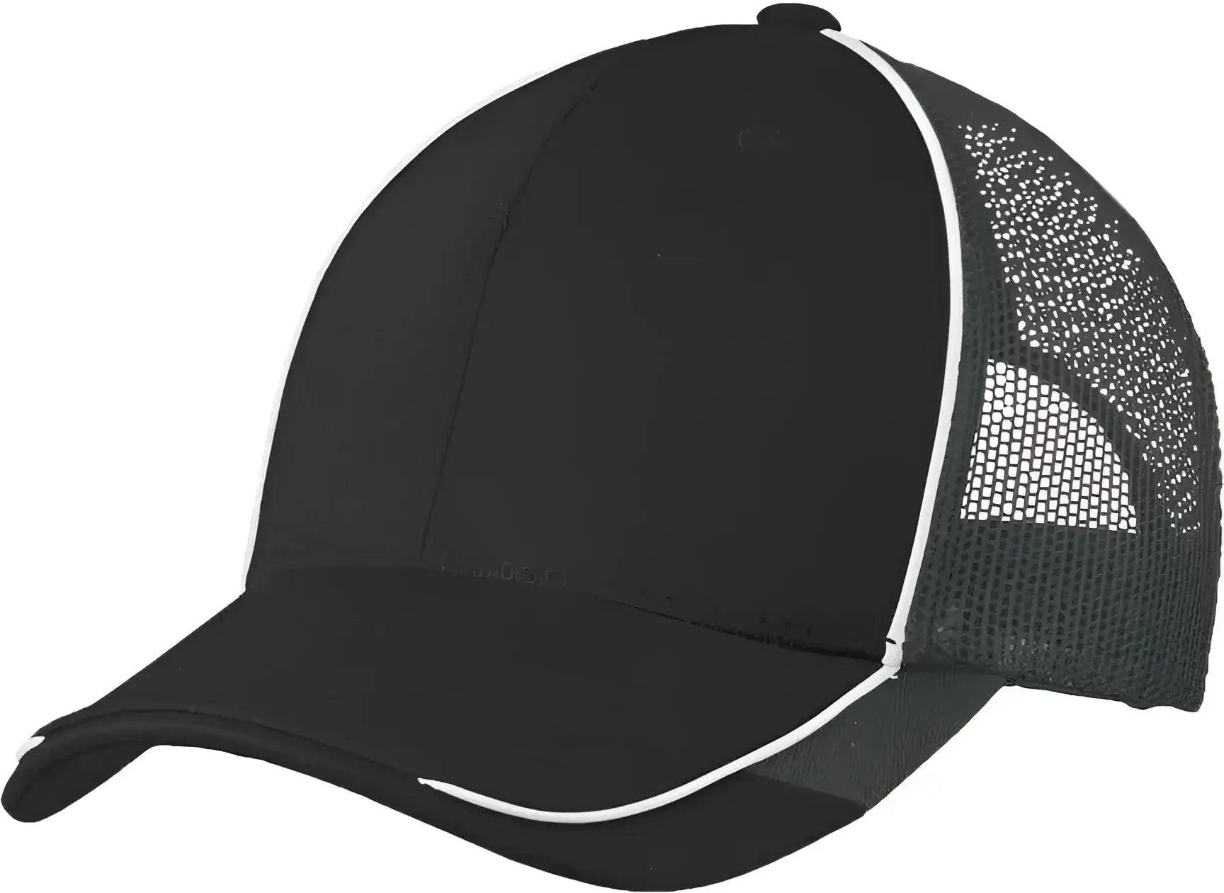 Port Authority C904 Colorblock Mesh Back Cap - Black White Magnet - Black Dark Gray / One Size Fits Most