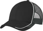 Port Authority C904 Colorblock Mesh Back Cap - Black White Magnet - Black Dark Gray / One Size Fits Most