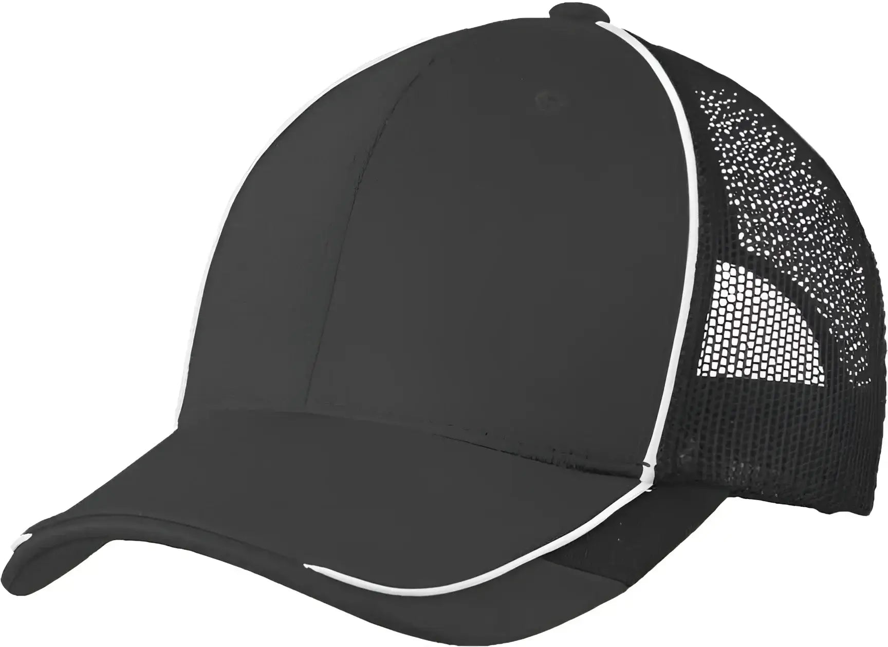 Port Authority C904 Colorblock Mesh Back Cap - Magnet White Black - Dark Gray Black / One Size Fits Most