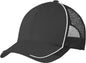 Port Authority C904 Colorblock Mesh Back Cap - Magnet White Black - Dark Gray Black / One Size Fits Most