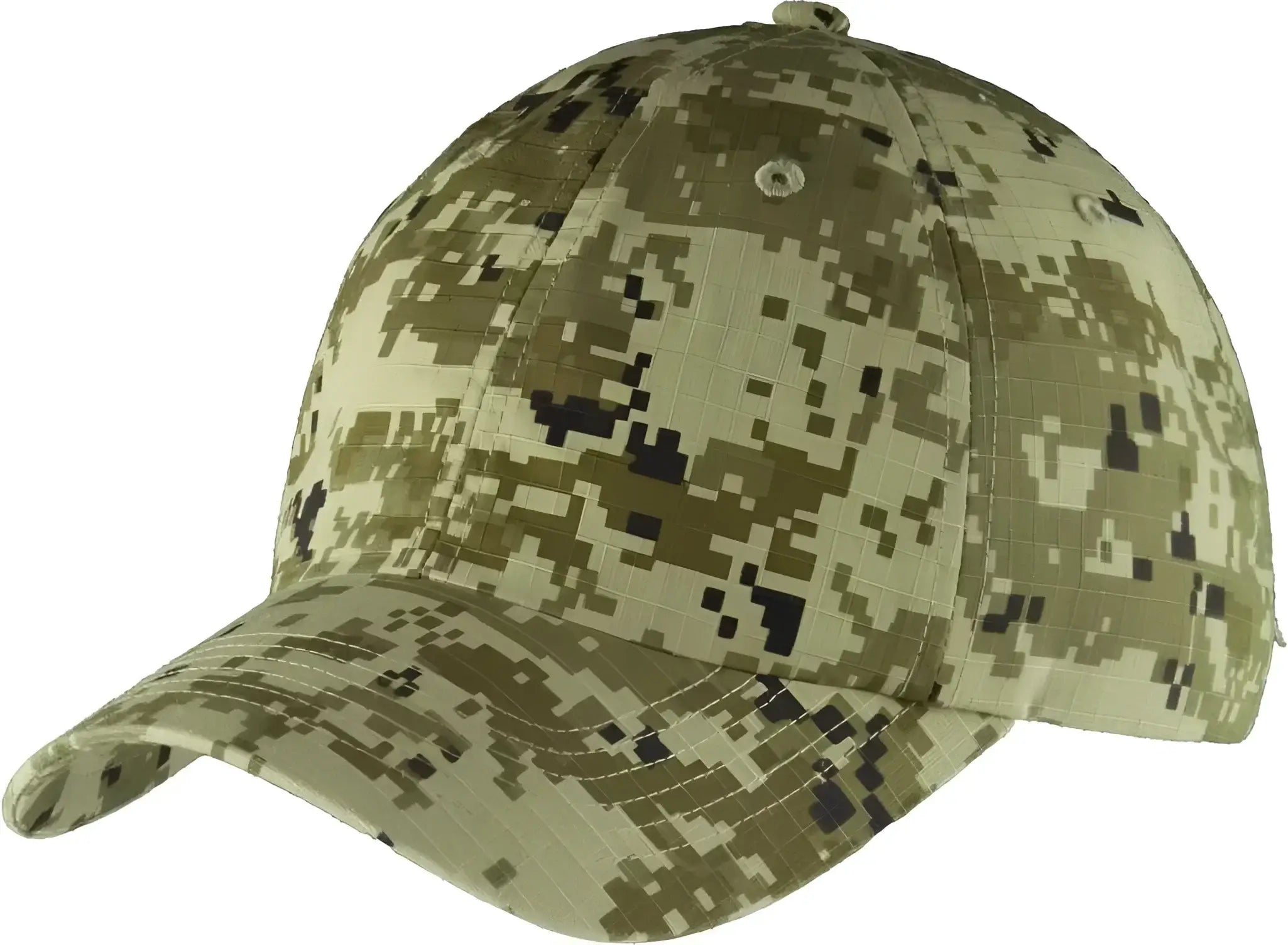 Port Authority C925 Digital Ripstop Camouflage Cap - Green Camo - Green / One Size Fits Most