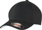 Port Authority C928 Flexfit Wool Blend Cap - Black - Black / 7’’ - 7 3/8’’