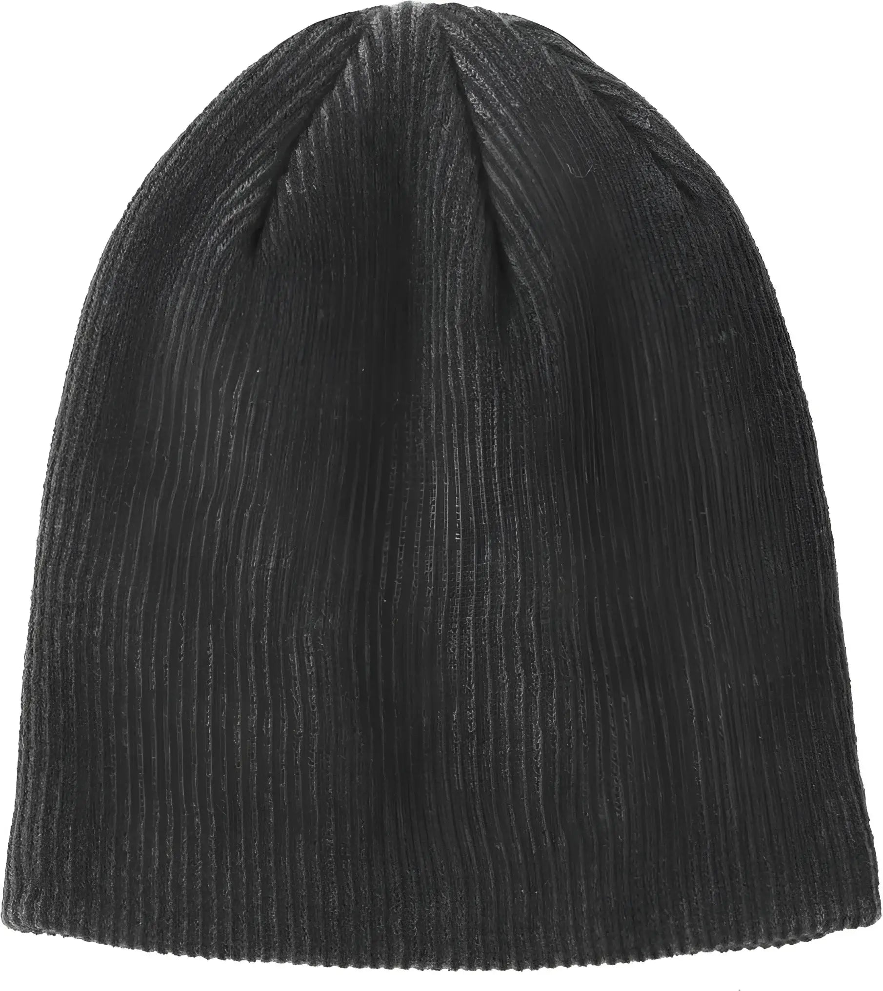 Port Authority C935 Rib Knit Slouch Beanie - Black Iron Gray - Black Dark Gray / One Size Fits Most
