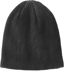Port Authority C935 Rib Knit Slouch Beanie - Black Iron Gray - Black Dark Gray / One Size Fits Most