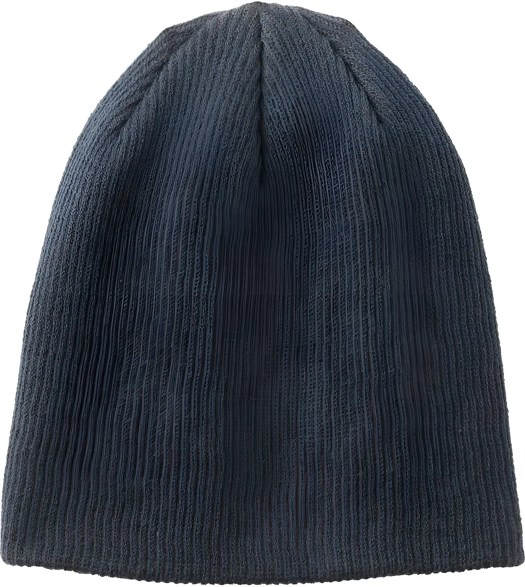 Port Authority C935 Rib Knit Slouch Beanie - Dress Blue Navy Iron Gray - Navy Dark Gray / One Size Fits Most