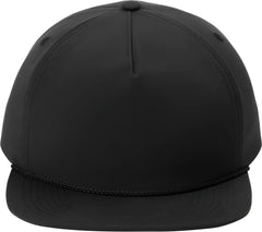 Port Authority C981 5-Panel Poly Rope Cap - Black Black - Black/ Black / One Size Fits Most