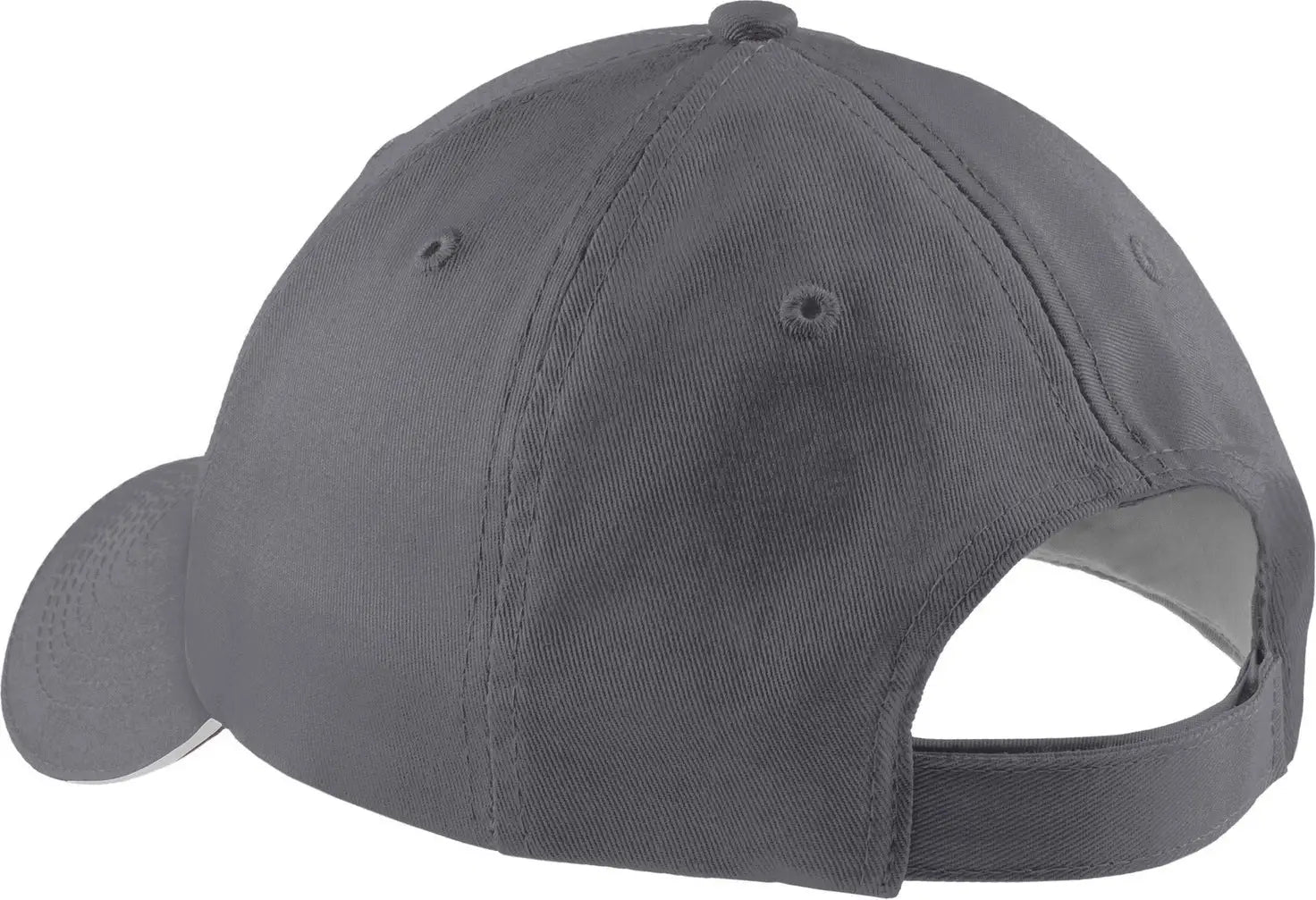Port Authority CP85 Cotton Twill Sandwich Bill Cap - Charcoal White - Charcoal/ White / One Size Fits Most