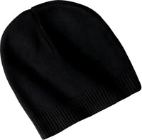 Port Authority CP95 100% Cotton Beanie Black Black / One Size Fits Most