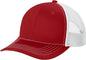 Port Authority YC112 Youth Snapback Trucker Cap - Flame Red White - Red White / Youth OSFM