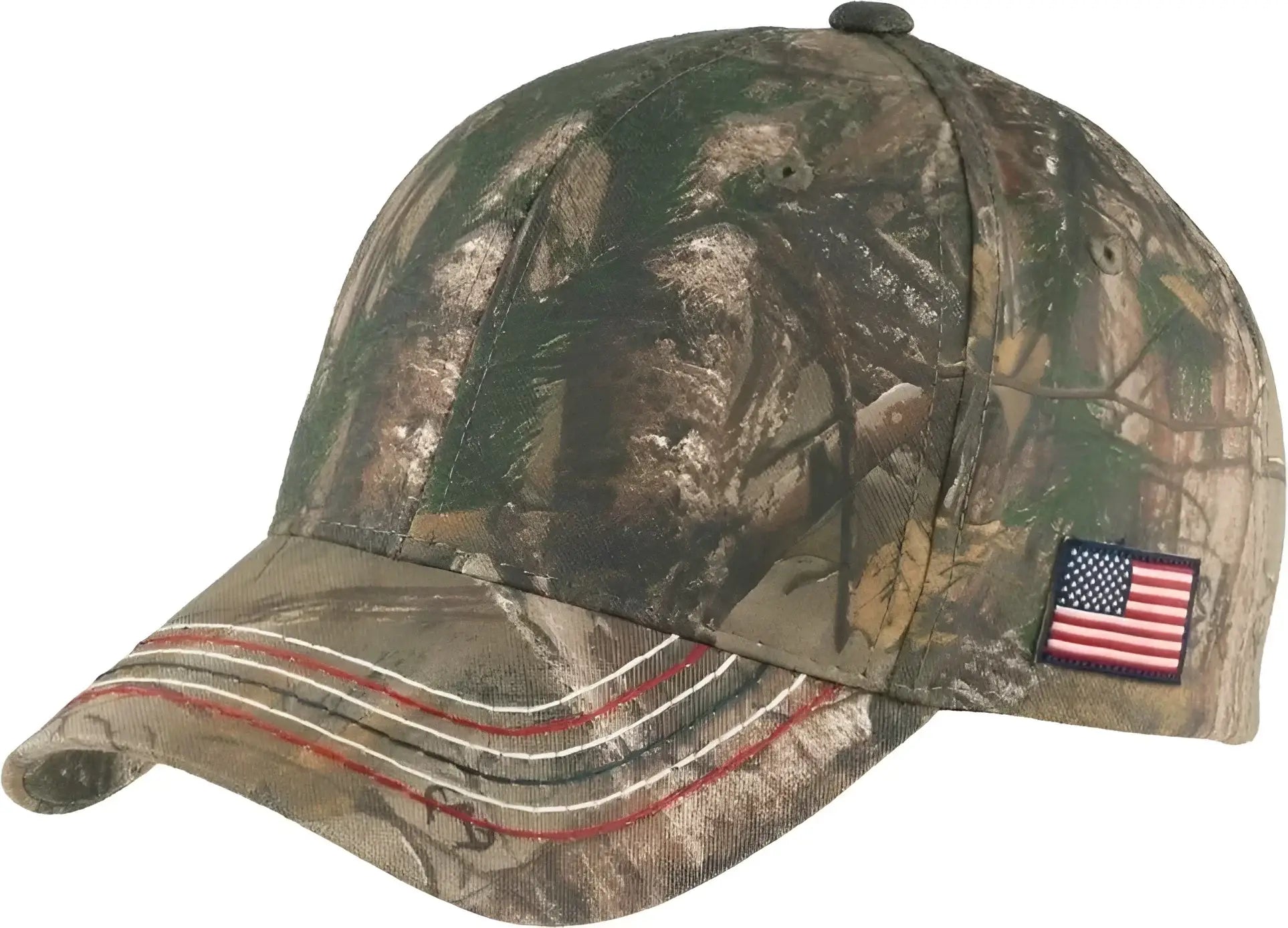 Port & Company C909 Americana Contrast Stitch Camouflage Cap Realtree Xtra Realtree Xtra / One Size Fits Most