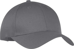 Port & Company CP80 Port & Companysix-Panel Twill Cap - Charcoal - Dark Gray / One Size Fits Most