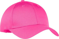 Port & Company CP80 Port & Companysix-Panel Twill Cap - Neon Pink - Pink / One Size Fits Most