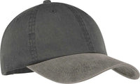 Port & Company CP83 Two Tone Pigment Dyed Cap Black Pebble Black Dark Gray / One Size Fits Most