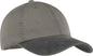 Port & Company CP83 Two Tone Pigment Dyed Cap Pebble Black Dark Gray Black / One Size Fits Most