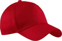 Port & Company CP86 Port & Company Five Panel Twill Cap Red Red / One Size Fits Most