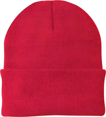 Port & Company CP90 Knit Cap with Cuff Athletic Red Red / One Size Fits Most