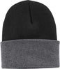 Port & Company CP90 Knit Cap with Cuff Black Athletic Oxford Black Dark Gray / One Size Fits Most