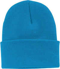 Port & Company CP90 Knit Cap with Cuff Neon Blue Blue / One Size Fits Most