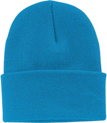 Port & Company CP90 Knit Cap with Cuff Neon Blue Blue / One Size Fits Most