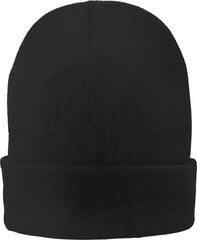 Port & Company CP90L Fleece-Lined Knit Cap with Cuff - Black - Black / One Size Fits Most