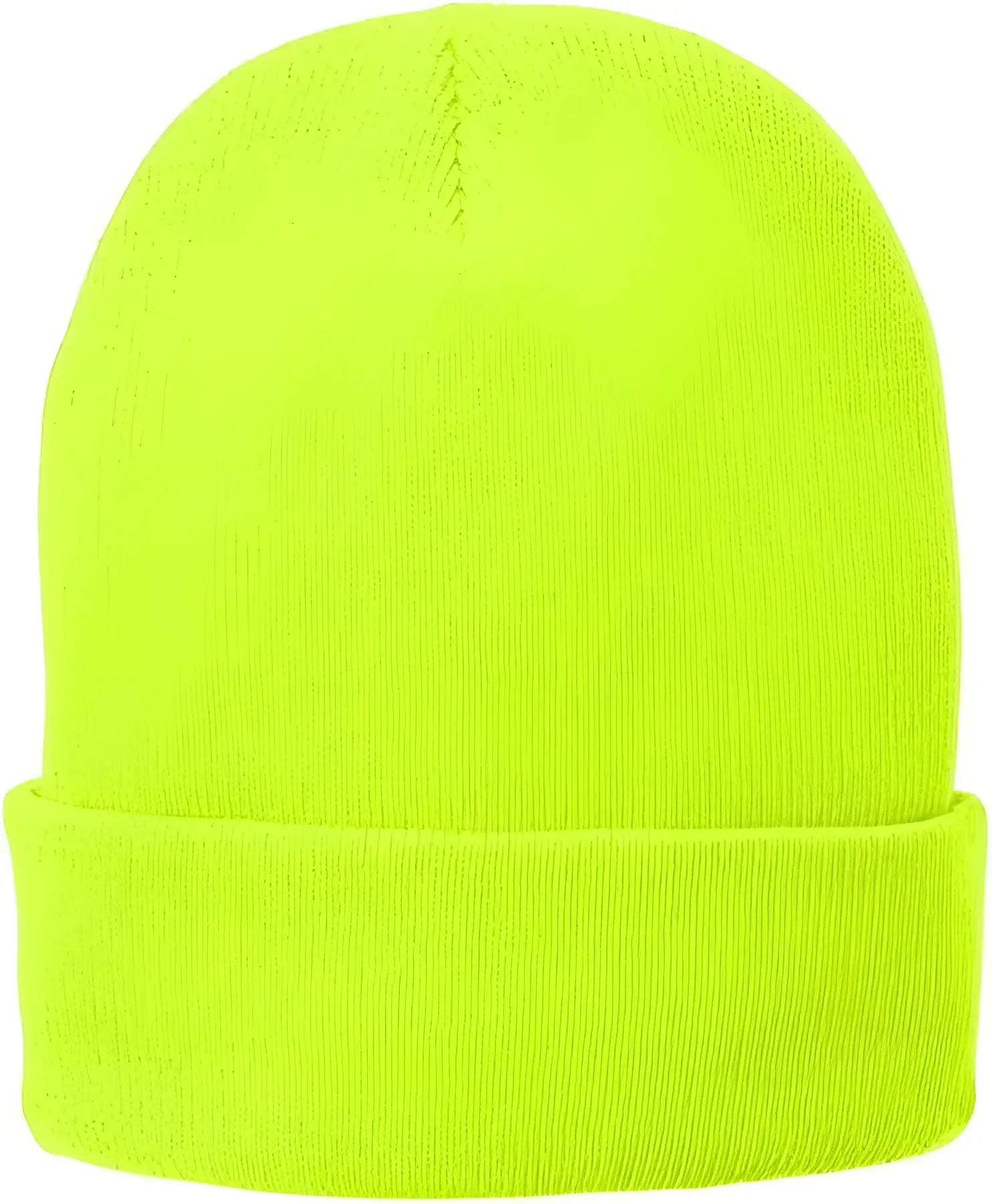 Port & Company CP90L Fleece-Lined Knit Cap with Cuff - Neon Yellow - Yellow / One Size Fits Most