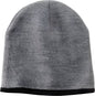 Port & Company CP91 Beanie Cap Athletic Oxford Black Dark Gray Black / One Size Fits Most