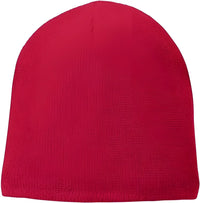 Port & Company CP91L Fleece Lined Beanie Cap Athletic Red Red / One Size Fits Most