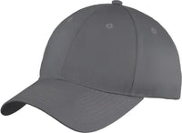 Port & Company YC914 Youth Six Panel Unstructured Twill Cap Charcoal Dark Gray / One Size Fits Most