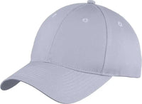 Port & Company YC914 Youth Six-Panel Unstructured Twill Cap - Silver - Light Gray / One Size Fits Most